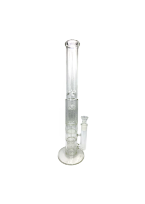 7 Double Chamber Bubbler - Black -SmokeDay