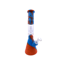 11" Silicone Beaker Water Pipe With Removable Showerhead Perc