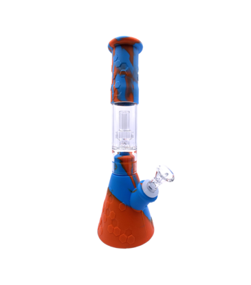 11" Silicone Beaker Water Pipe With Removable Showerhead Perc