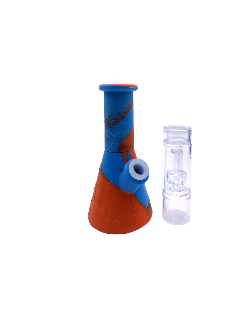 11" Silicone Beaker Water Pipe With Removable Showerhead Perc