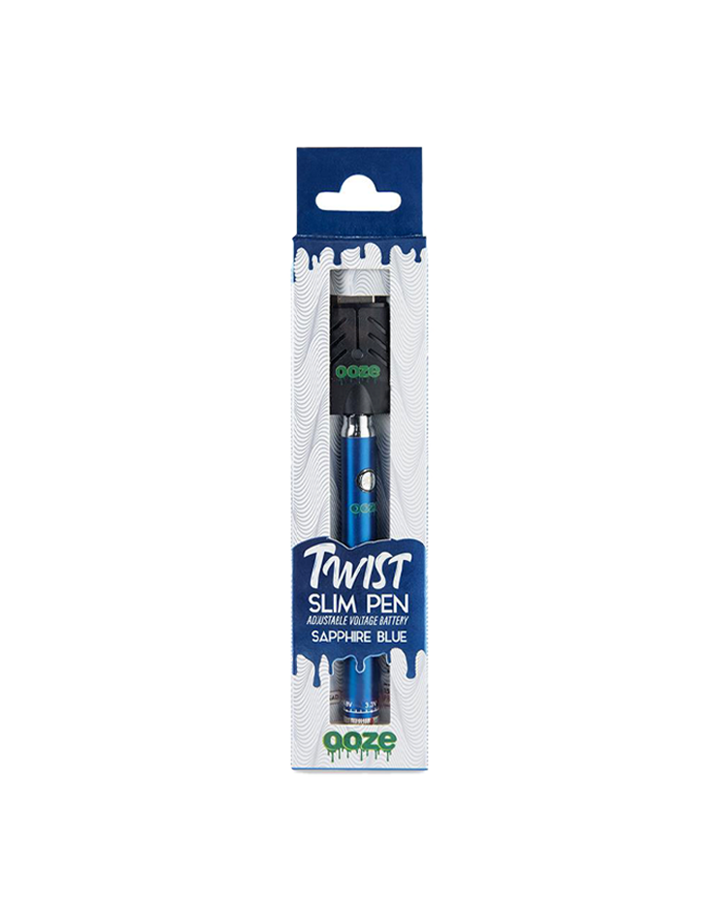 Ooze Slim Twist Battery With Usb Charger Sapphire Blue