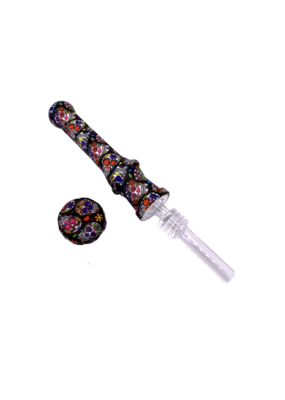 4.75" Day of The Dead Silicone Nectar Collector