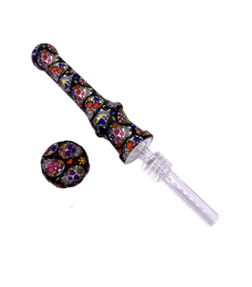 4.75" Day of The Dead Silicone Nectar Collector