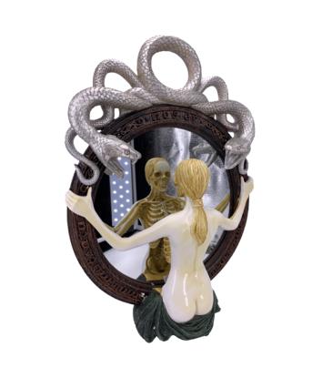 Snake Lady Speculum Wall Mirror 16"H