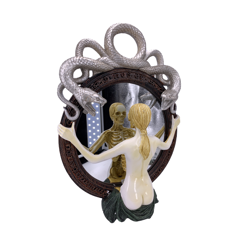 Snake Lady Speculum Wall Mirror 16"H