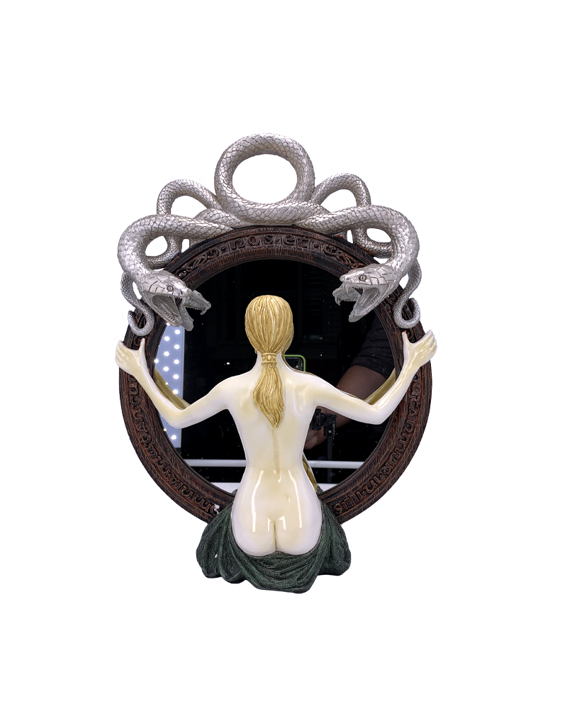 Snake Lady Speculum Wall Mirror 16"H