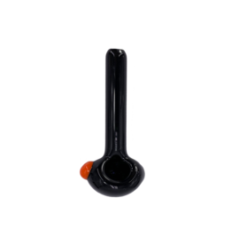 3.25" Import Slayer Black Hand Pipe With Color Accent