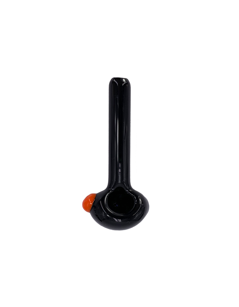 3.25" Import Slayer Black Hand Pipe With Color Accent