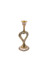 Heart Brass Candle Stand 6.5"H