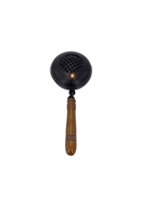 Metal Censer Incense Burner with Wooden Handle  10.5"L