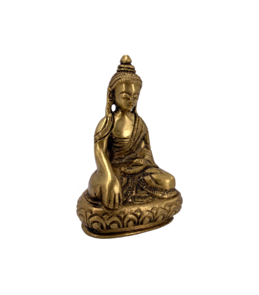 Sakyamuni Buddha Brass Statue 3"H