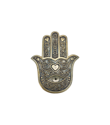 Hamsa Hand Flat Incense Burner