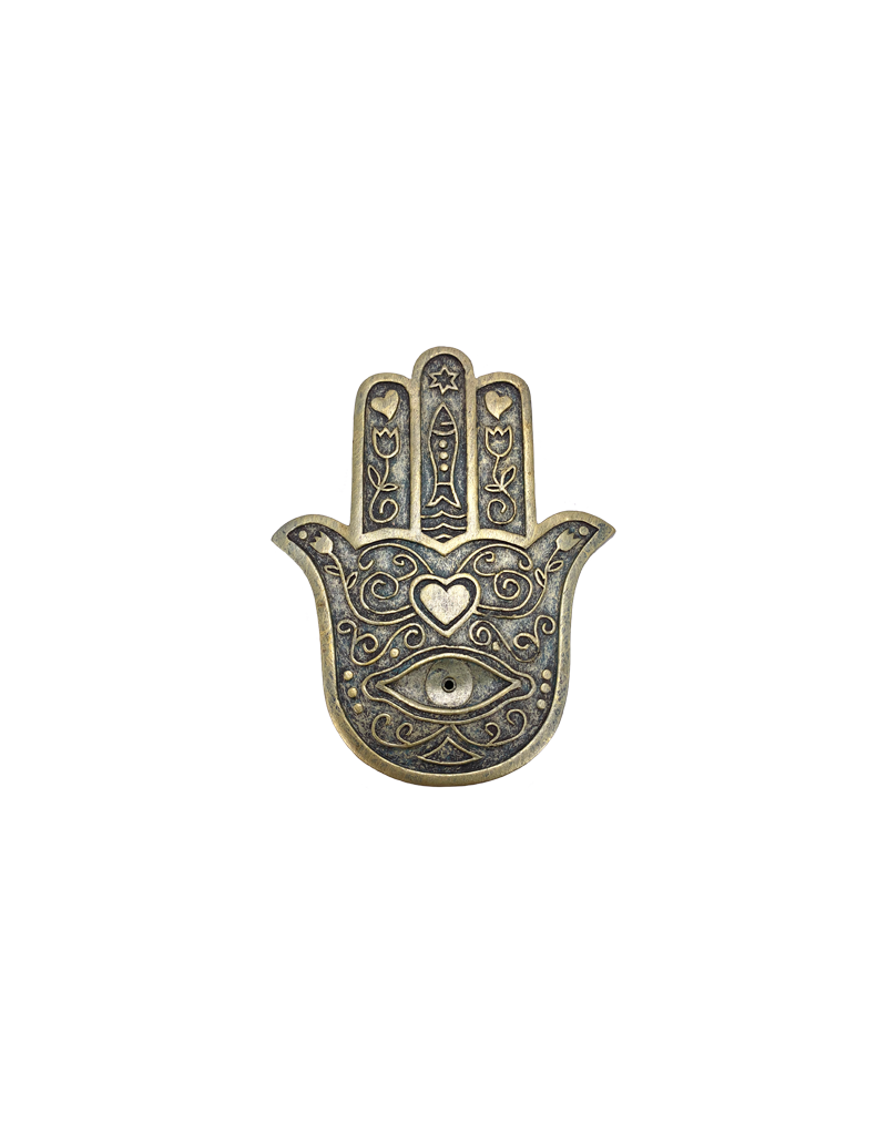 Hamsa Hand Flat Incense Burner