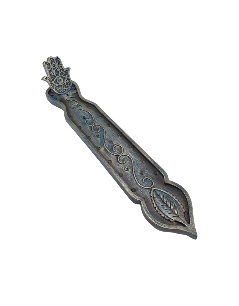 Hamsa Hand Boat Incense Burner