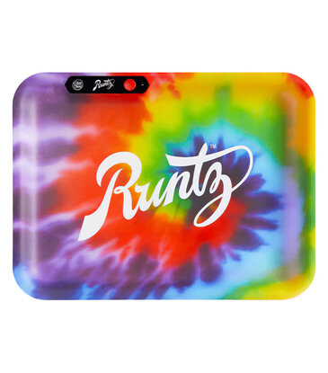 GlowTray Runtz Retro Red Tie Dye Rolling Tray