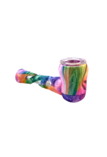 4" Tie Dye Swirl Silicone Hammer Hand Pipe