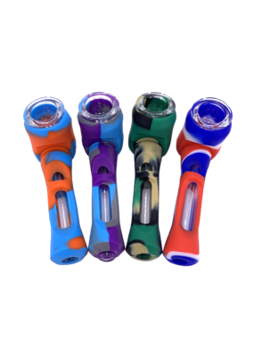 4" Multi Color Hammer Silicone Hand Pipe