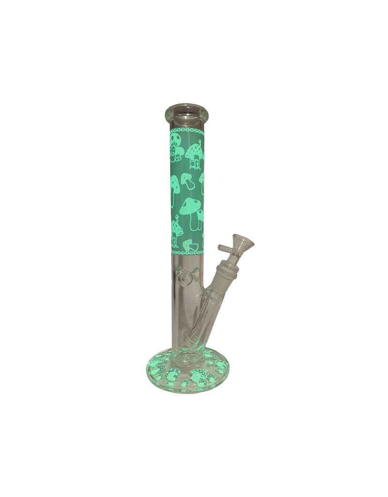 12" Glow in The Dark Mushroom Water Pipe