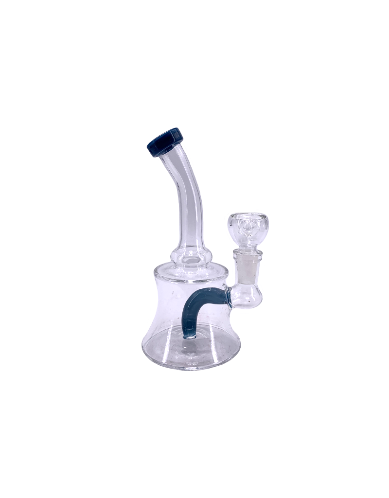 6" Bent Neck Water Pipe With Color Accent