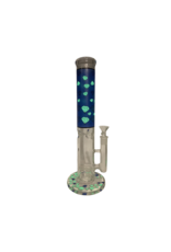 14" Glow in The Dark Diamond Water Pipe 7mm Thick