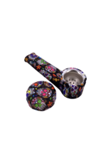 3.5" Day of The Dead Silicone Hand Pipe