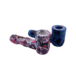 4" Day of The Dead Silicone Hammer Hand Pipe