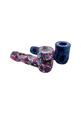 4" Day of The Dead Silicone Hammer Hand Pipe