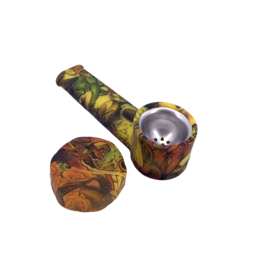 3.5" Old School Tattoo Silicone hand Pipe