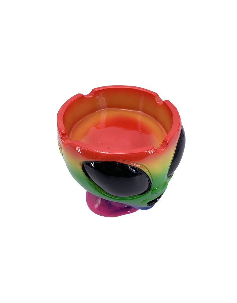 Multi Colored Alien Ashtray 3.5"D