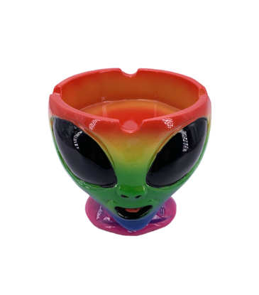 Multi Colored Alien Ashtray 3.5"D