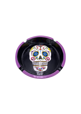 Day of The Dead  White Sugar Skull Ashtray 5.75"D