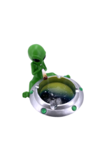 Alien On Spaceship  Ashtray 4.25"D