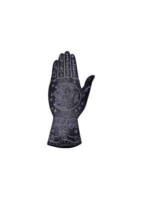 Palmistry Flat Incense Burner Black