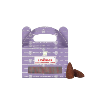 Satya Satya Backflow Incense Cones Lavender 24 Count