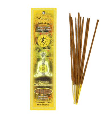 Prabhuji's Gifts Manipura Chakra Power and Self-Confidence Incense 10 Sticks