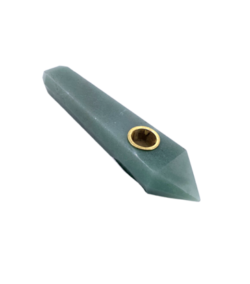 4.5" Green Aventurine Crystal Hand Pipe