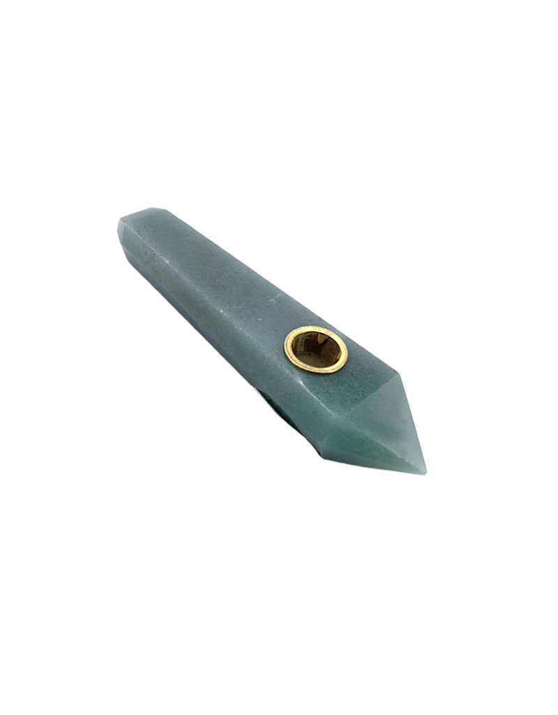 4.5" Green Aventurine Crystal Hand Pipe