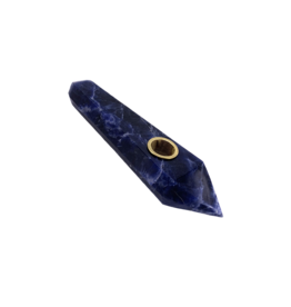 4.5" Sodalite Crystal Hand Pipe