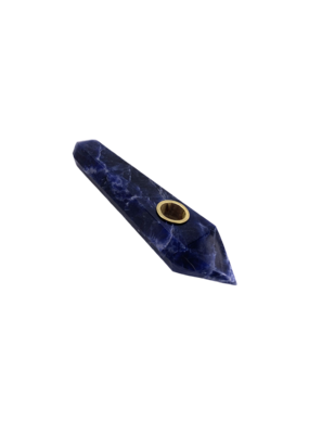4.5" Sodalite Crystal Hand Pipe