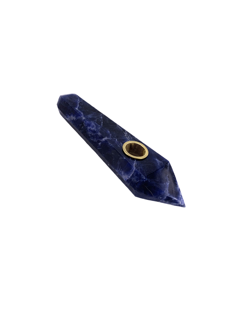 4.5" Sodalite Crystal Hand Pipe