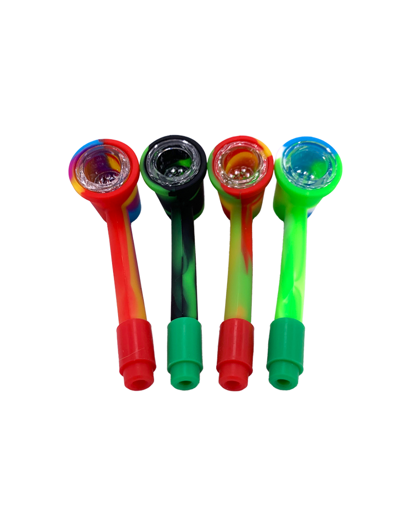 4" Multi Color Slant Silicone Hand Pipe