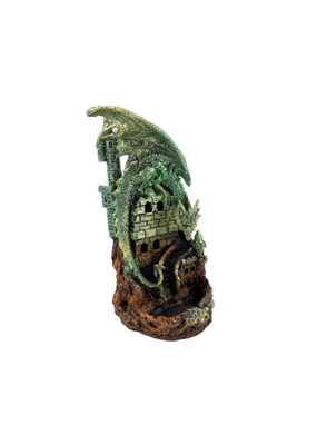 Dragon Castle Backflow Incense Burner Green