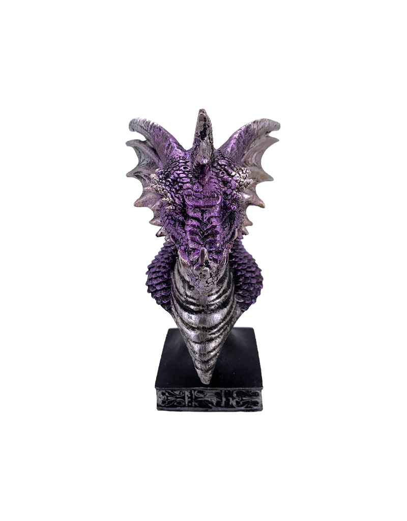 Dragon Head Bust 6.5"H Purple