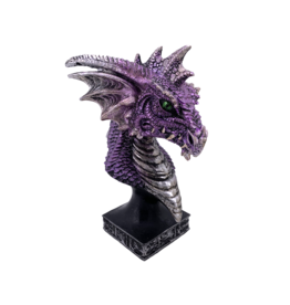 Dragon Head Bust 6.5"H Purple