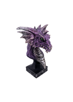 Dragon Head Bust 6.5"H Purple