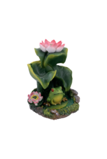 Frog and Lily Backflow Incense Burner