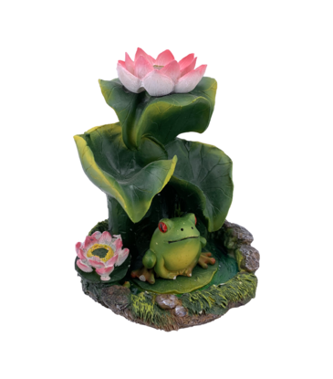 Fantasy Gifts Frog and Lily Backflow Incense Burner