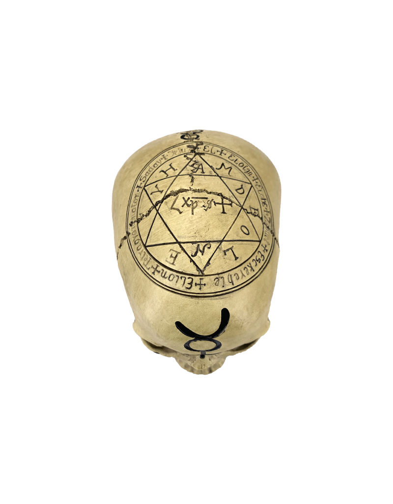 Pentagram Skull 6"H
