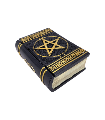 Pentagram Book Box 6" x 4" Black and Gold