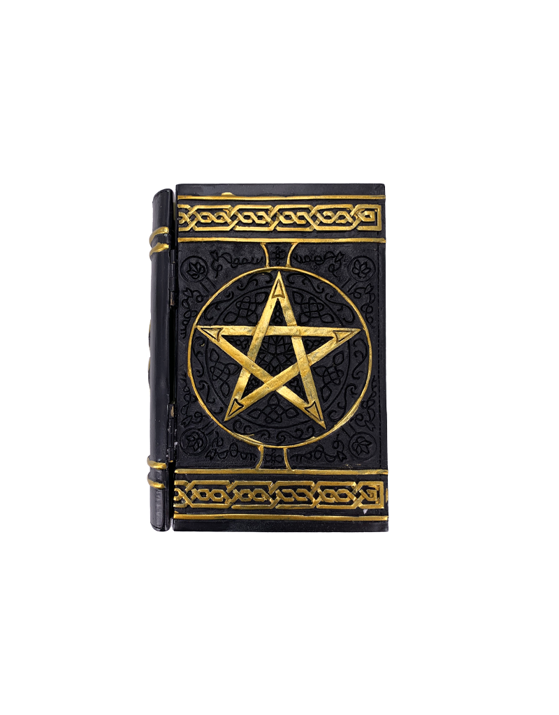 Pentagram Book Box 6" x 4" Black and Gold